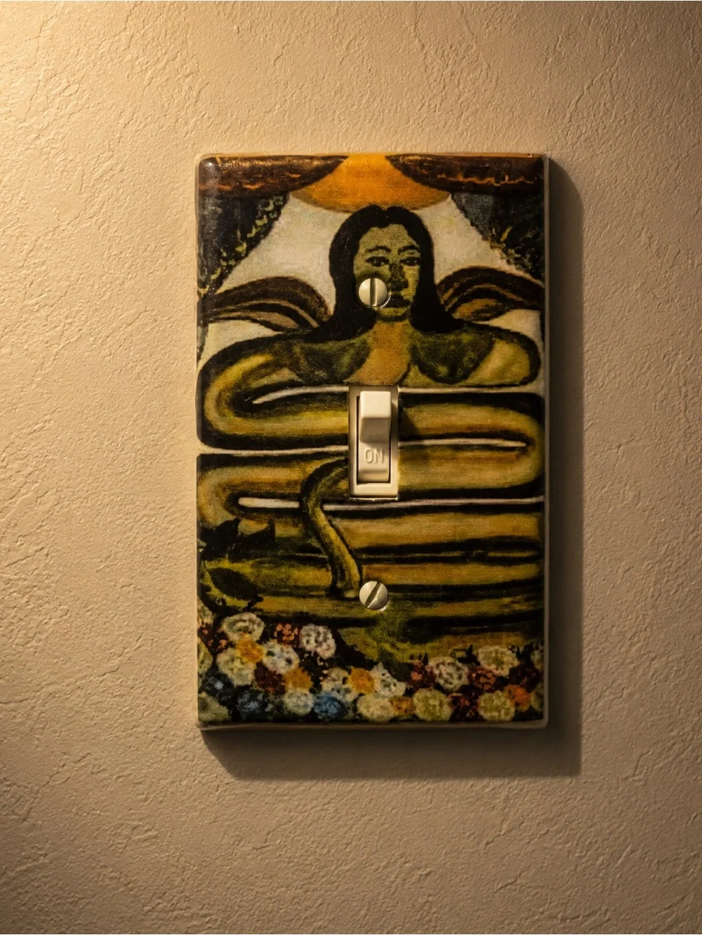 Decorative Green Art Switch Plate Cover - Home Wall Decor
